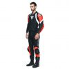 Dainese AVRO 4 2PCS kombinéza černá/fluo-červená/bílá vel.48